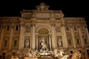 The Trevi Fountain at night