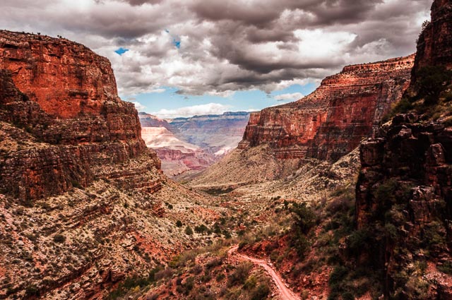Bright Angel Trail, up the South Rim of Grand Canyon Nation Park, Arizona, USA