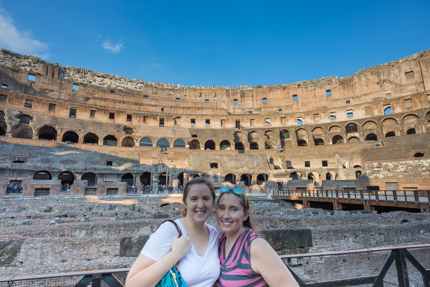 Alison and Kait in the Colosseum, Rome