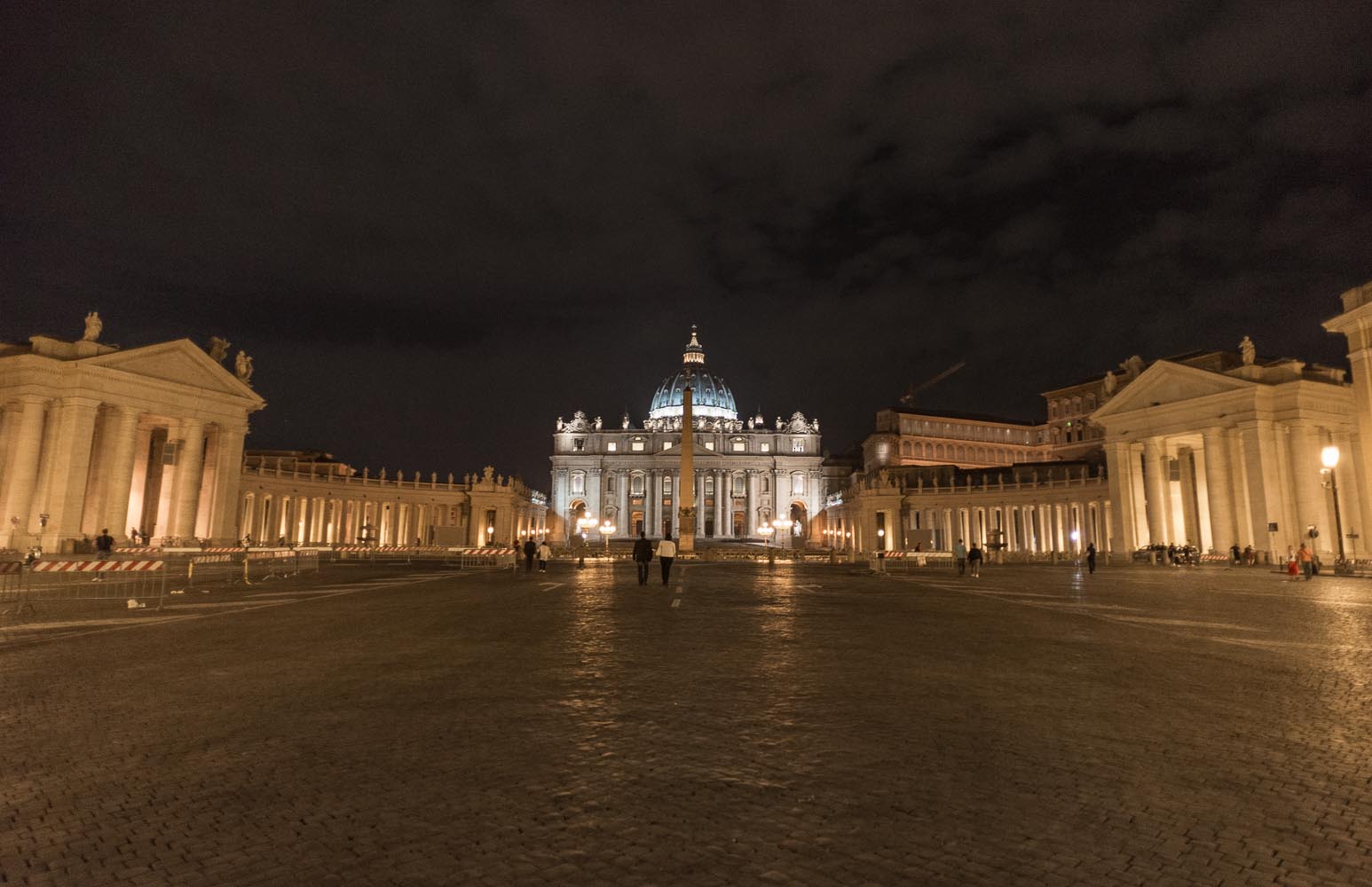 Saint Peter's Square at night, Vatican